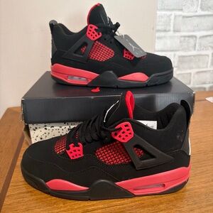 Black and Red Retro Basketball Sneakers
